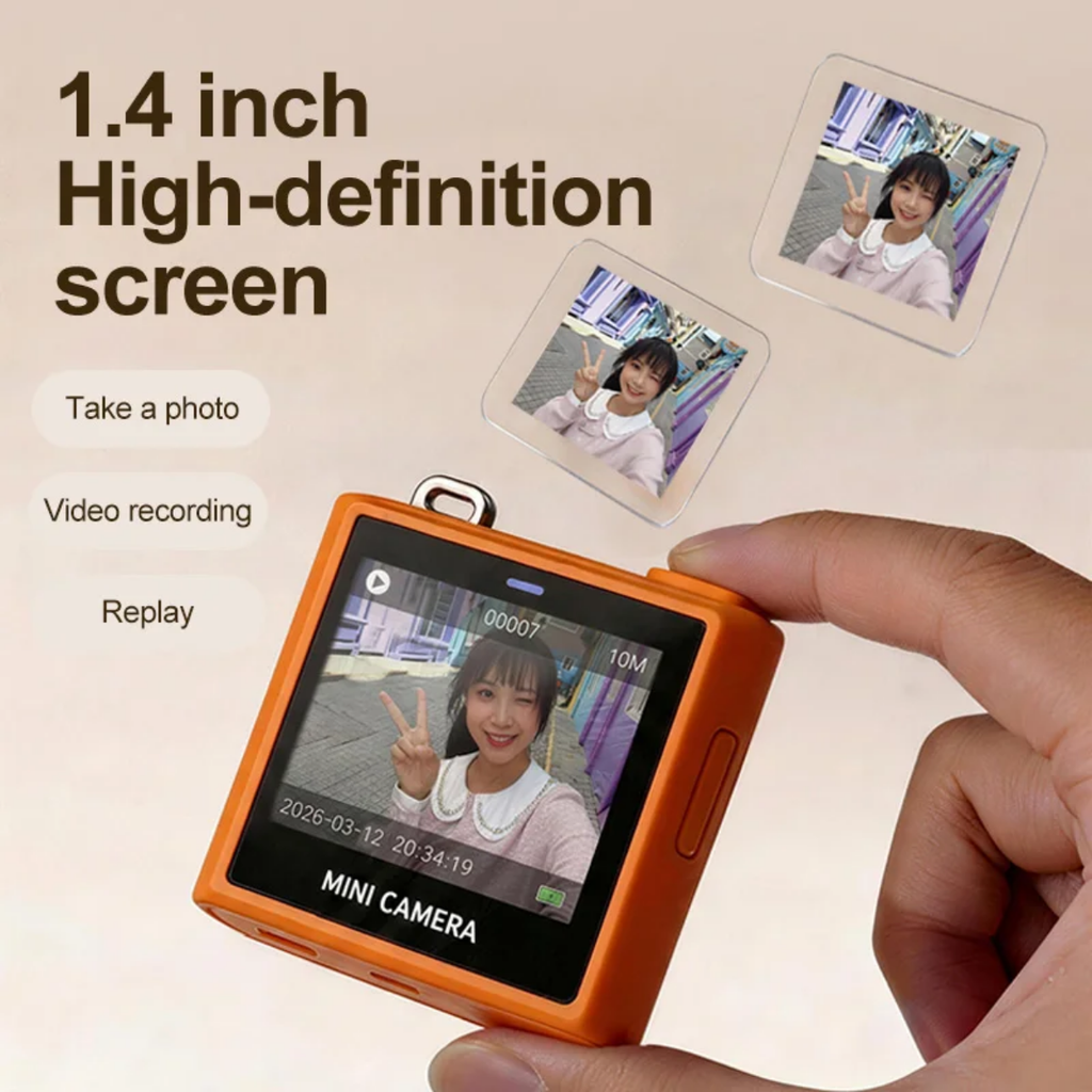 Retro Mini Digital Camera – 1080P HD Video, Compact Portable Travel Cam & Keychain Edition