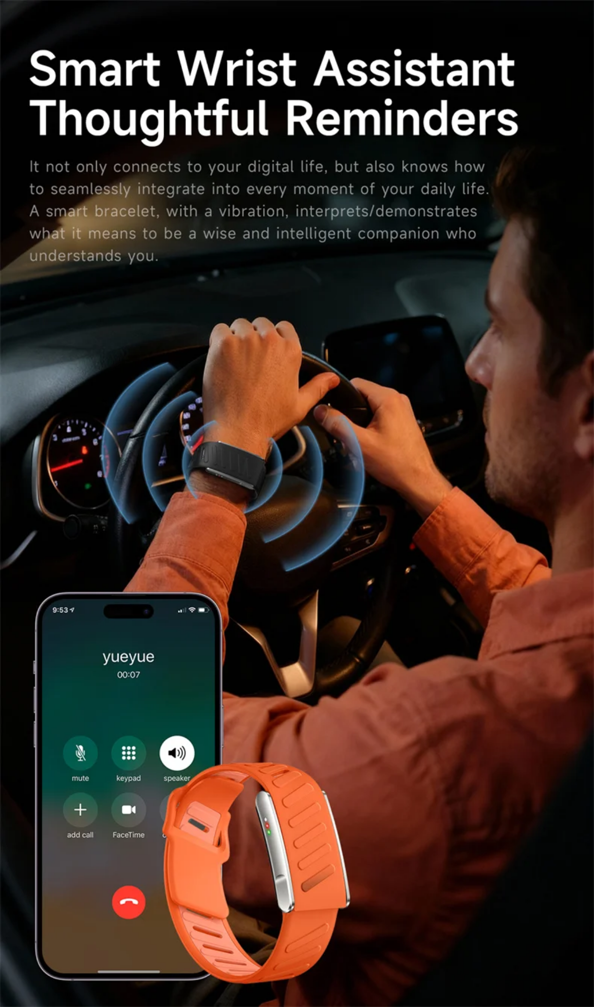 Aura Screenless Smart Band – 24H ECG Monitoring, Advanced Fitness Tracker & Long Battery Life