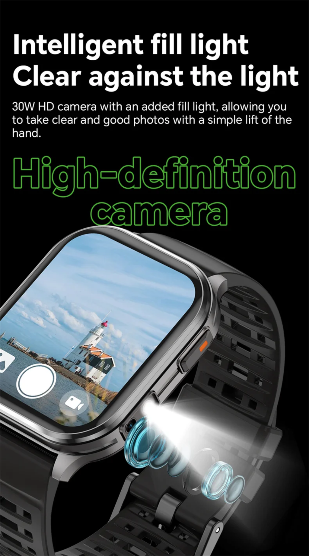 Ares Pro Next-Gen Smartwatch – 180° HD Camera, Bluetooth Calls & Rugged Sport Edition