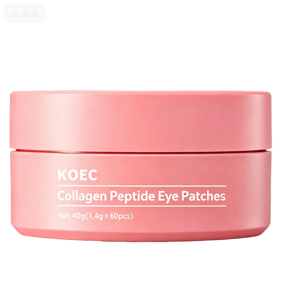 KOEC Collagen Peptide Skincare Set - Hydrating Facial Mist, Pore Minimizing Serum & Eye Patches