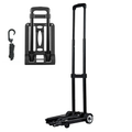Portable Folding Hand Truck - Heavy Duty Luggage Cart with Elastic Ropes, 110 lbs Capacity